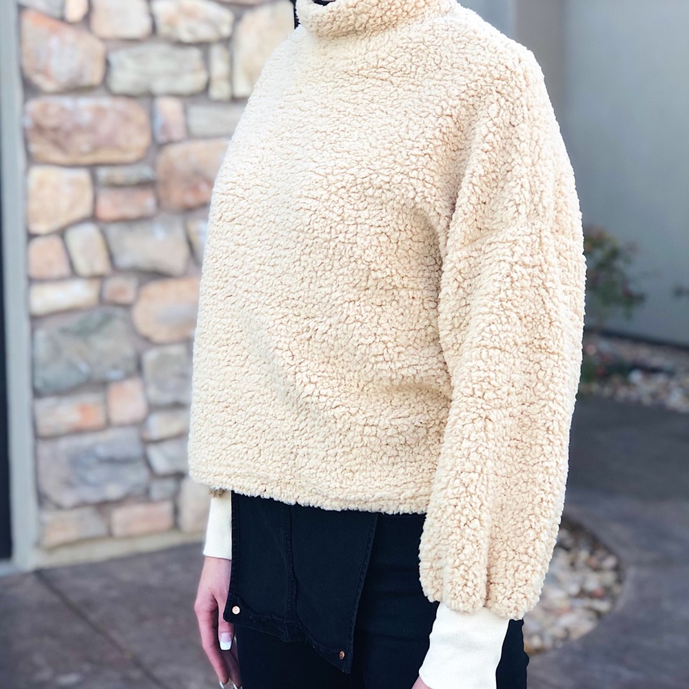 LAST ONE SALE HOST PICK Mock Neck Teddy Sweater - Picture 6 of 8